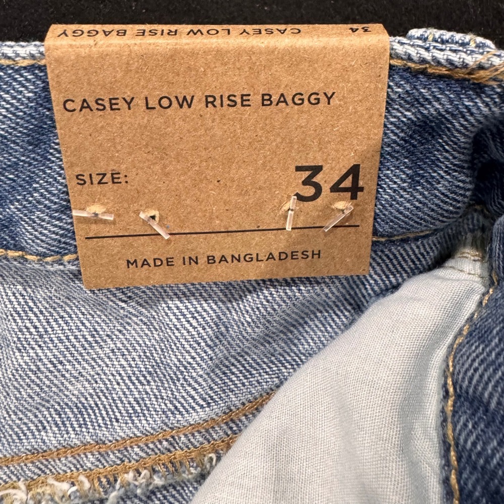 PacSun Casey Low Rise Baggy Jeans Medium Wash 34x33 NWT 100% Cotton - Picture 6 of 9